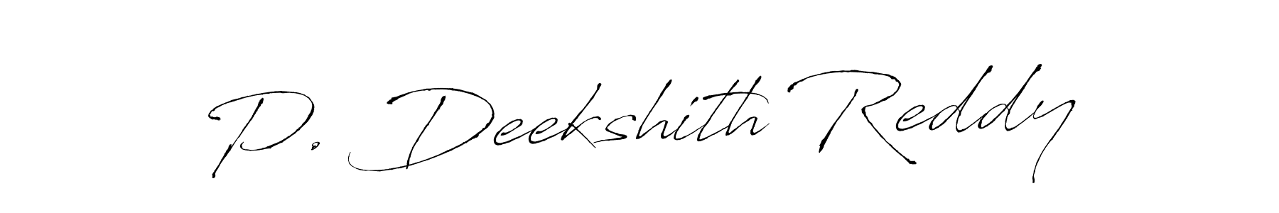 Create a beautiful signature design for name P. Deekshith Reddy. With this signature (Antro_Vectra) fonts, you can make a handwritten signature for free. P. Deekshith Reddy signature style 6 images and pictures png