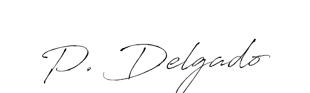 Make a beautiful signature design for name P. Delgado. With this signature (Antro_Vectra) style, you can create a handwritten signature for free. P. Delgado signature style 6 images and pictures png