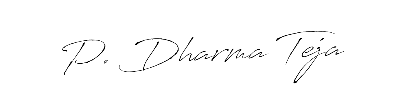 This is the best signature style for the P. Dharma Teja name. Also you like these signature font (Antro_Vectra). Mix name signature. P. Dharma Teja signature style 6 images and pictures png