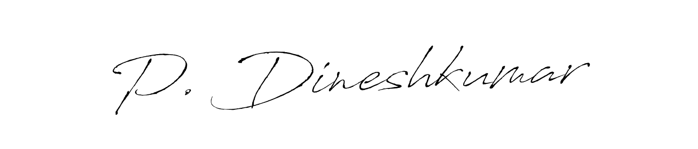 Make a beautiful signature design for name P. Dineshkumar. With this signature (Antro_Vectra) style, you can create a handwritten signature for free. P. Dineshkumar signature style 6 images and pictures png