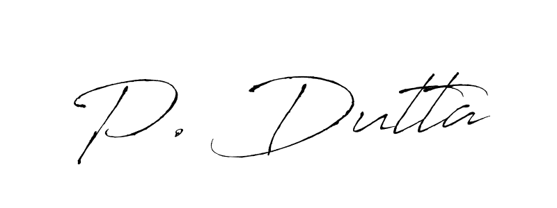 How to make P. Dutta signature? Antro_Vectra is a professional autograph style. Create handwritten signature for P. Dutta name. P. Dutta signature style 6 images and pictures png