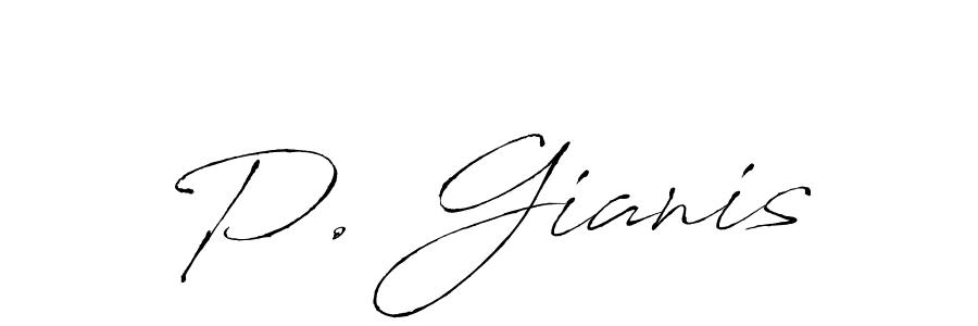 Use a signature maker to create a handwritten signature online. With this signature software, you can design (Antro_Vectra) your own signature for name P. Gianis. P. Gianis signature style 6 images and pictures png