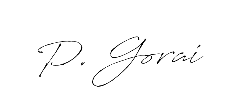 How to make P. Gorai signature? Antro_Vectra is a professional autograph style. Create handwritten signature for P. Gorai name. P. Gorai signature style 6 images and pictures png