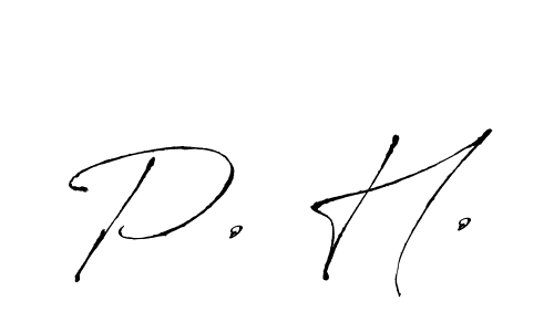 Design your own signature with our free online signature maker. With this signature software, you can create a handwritten (Antro_Vectra) signature for name P. H.. P. H. signature style 6 images and pictures png