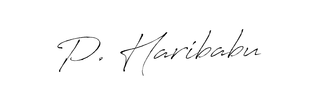 Make a beautiful signature design for name P. Haribabu. With this signature (Antro_Vectra) style, you can create a handwritten signature for free. P. Haribabu signature style 6 images and pictures png