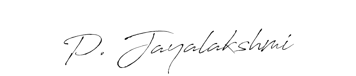 Antro_Vectra is a professional signature style that is perfect for those who want to add a touch of class to their signature. It is also a great choice for those who want to make their signature more unique. Get P. Jayalakshmi name to fancy signature for free. P. Jayalakshmi signature style 6 images and pictures png