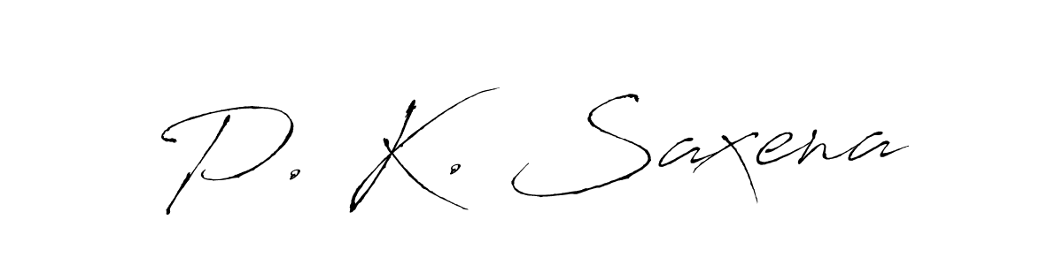 How to make P. K. Saxena name signature. Use Antro_Vectra style for creating short signs online. This is the latest handwritten sign. P. K. Saxena signature style 6 images and pictures png