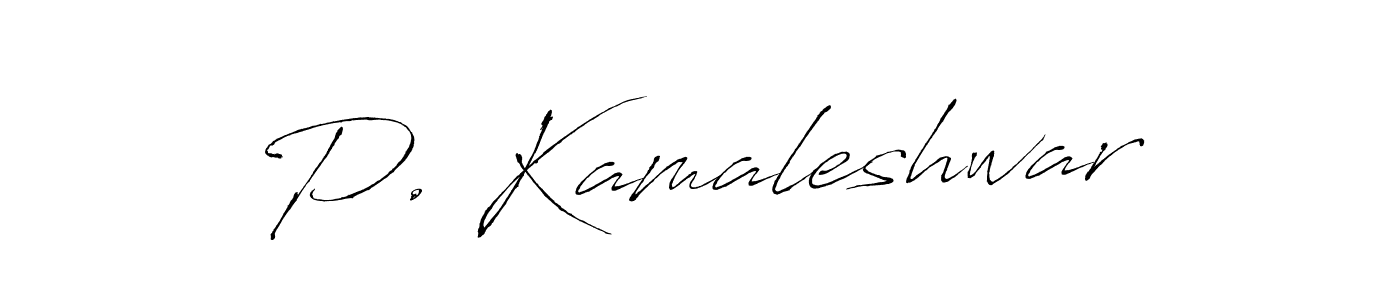 Design your own signature with our free online signature maker. With this signature software, you can create a handwritten (Antro_Vectra) signature for name P. Kamaleshwar. P. Kamaleshwar signature style 6 images and pictures png