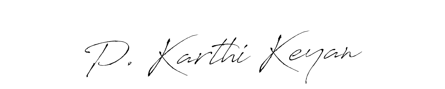 Use a signature maker to create a handwritten signature online. With this signature software, you can design (Antro_Vectra) your own signature for name P. Karthi Keyan. P. Karthi Keyan signature style 6 images and pictures png