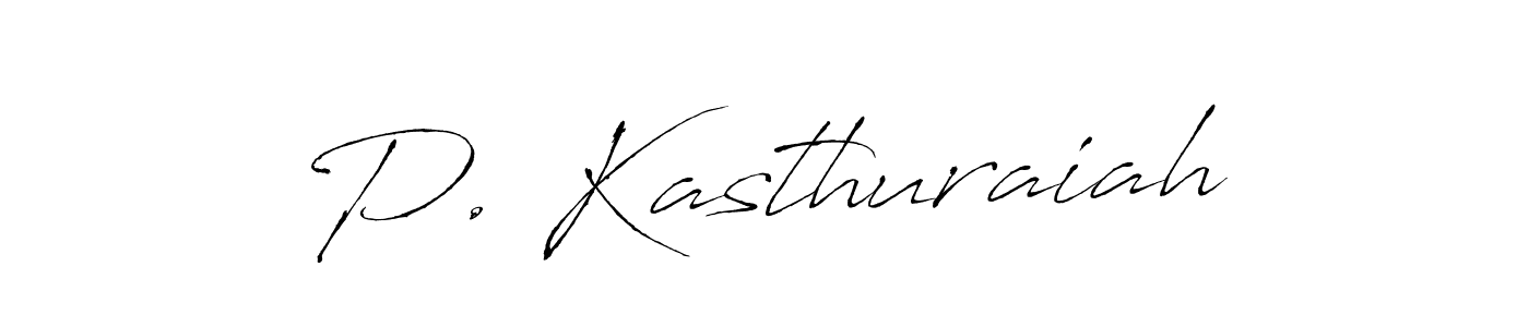 Make a beautiful signature design for name P. Kasthuraiah. With this signature (Antro_Vectra) style, you can create a handwritten signature for free. P. Kasthuraiah signature style 6 images and pictures png