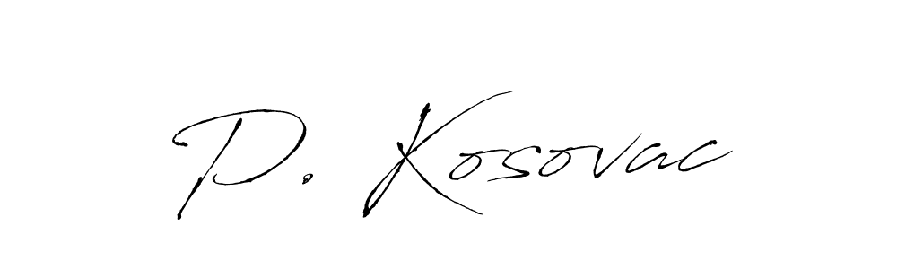 This is the best signature style for the P. Kosovac name. Also you like these signature font (Antro_Vectra). Mix name signature. P. Kosovac signature style 6 images and pictures png