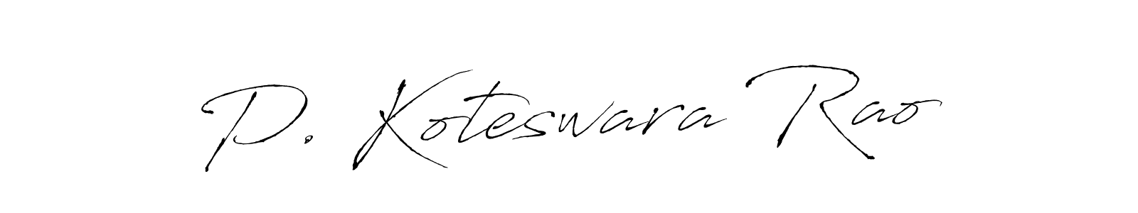 Design your own signature with our free online signature maker. With this signature software, you can create a handwritten (Antro_Vectra) signature for name P. Koteswara Rao. P. Koteswara Rao signature style 6 images and pictures png