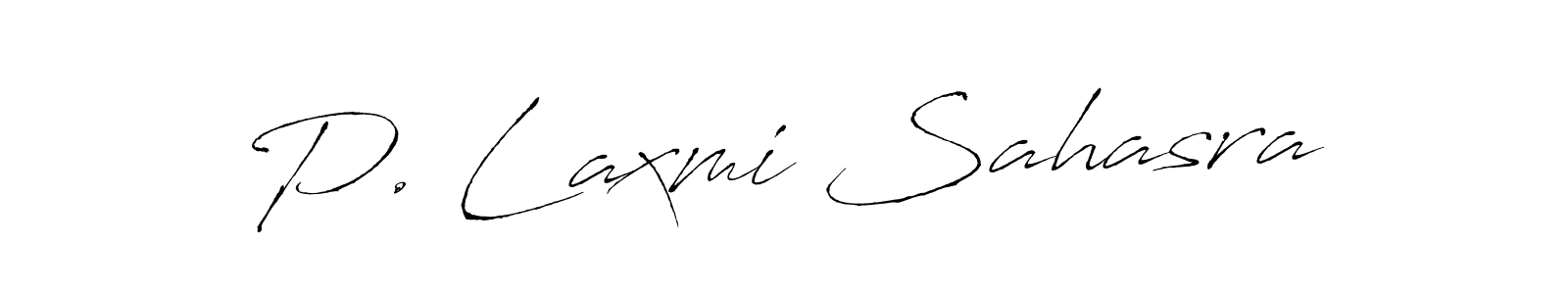 Use a signature maker to create a handwritten signature online. With this signature software, you can design (Antro_Vectra) your own signature for name P. Laxmi Sahasra. P. Laxmi Sahasra signature style 6 images and pictures png