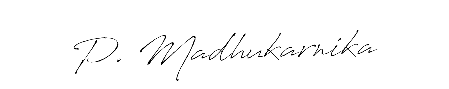 How to make P. Madhukarnika signature? Antro_Vectra is a professional autograph style. Create handwritten signature for P. Madhukarnika name. P. Madhukarnika signature style 6 images and pictures png