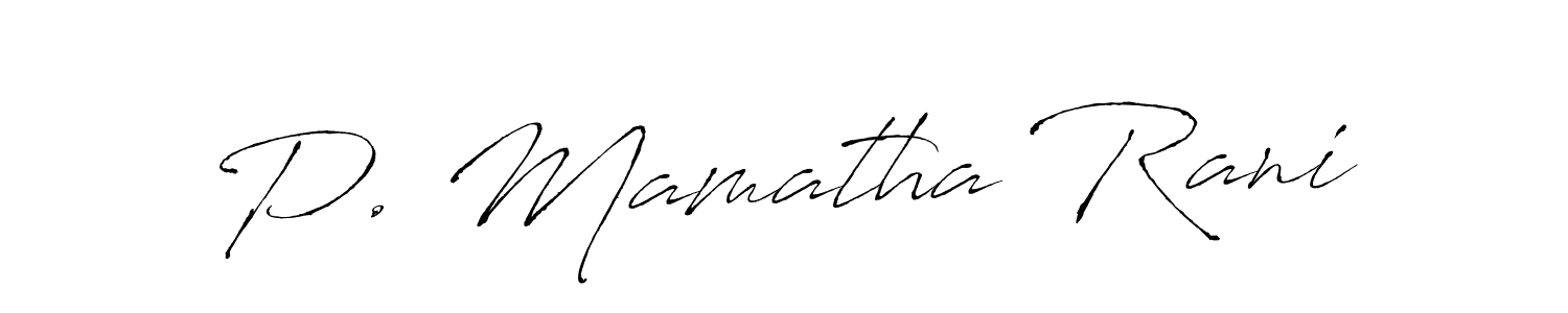 if you are searching for the best signature style for your name P. Mamatha Rani. so please give up your signature search. here we have designed multiple signature styles  using Antro_Vectra. P. Mamatha Rani signature style 6 images and pictures png