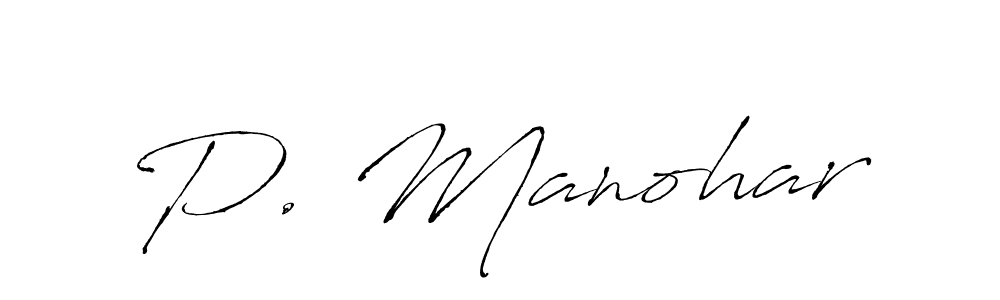 This is the best signature style for the P. Manohar name. Also you like these signature font (Antro_Vectra). Mix name signature. P. Manohar signature style 6 images and pictures png