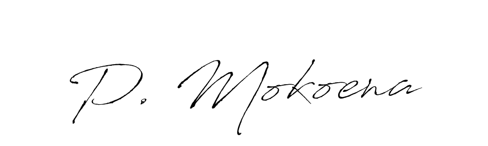 Also You can easily find your signature by using the search form. We will create P. Mokoena name handwritten signature images for you free of cost using Antro_Vectra sign style. P. Mokoena signature style 6 images and pictures png
