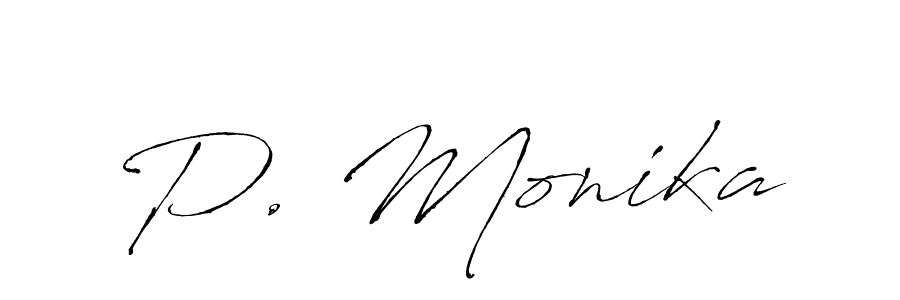 How to make P. Monika signature? Antro_Vectra is a professional autograph style. Create handwritten signature for P. Monika name. P. Monika signature style 6 images and pictures png