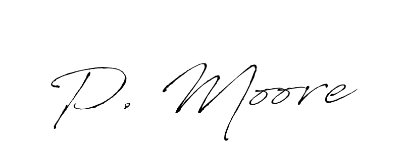 The best way (Antro_Vectra) to make a short signature is to pick only two or three words in your name. The name P. Moore include a total of six letters. For converting this name. P. Moore signature style 6 images and pictures png