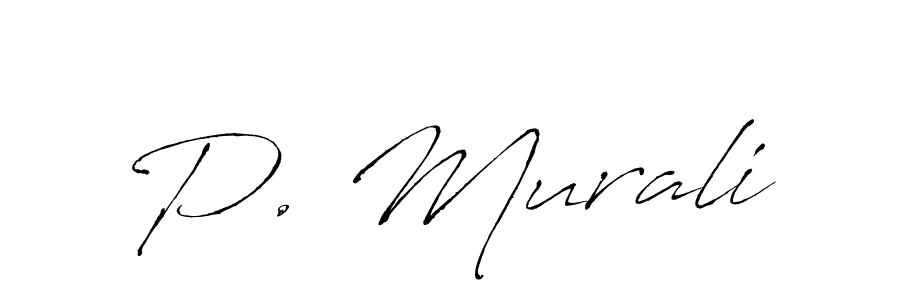 How to make P. Murali signature? Antro_Vectra is a professional autograph style. Create handwritten signature for P. Murali name. P. Murali signature style 6 images and pictures png