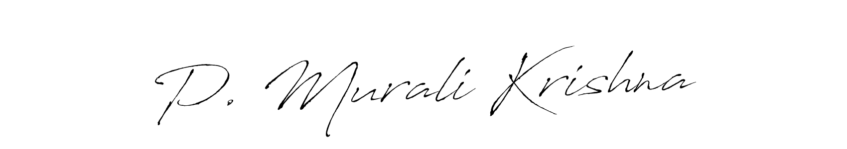 P. Murali Krishna stylish signature style. Best Handwritten Sign (Antro_Vectra) for my name. Handwritten Signature Collection Ideas for my name P. Murali Krishna. P. Murali Krishna signature style 6 images and pictures png