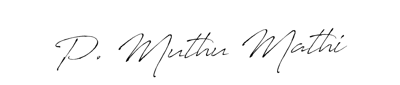 P. Muthu Mathi stylish signature style. Best Handwritten Sign (Antro_Vectra) for my name. Handwritten Signature Collection Ideas for my name P. Muthu Mathi. P. Muthu Mathi signature style 6 images and pictures png