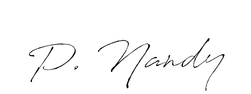 Use a signature maker to create a handwritten signature online. With this signature software, you can design (Antro_Vectra) your own signature for name P. Nandy. P. Nandy signature style 6 images and pictures png