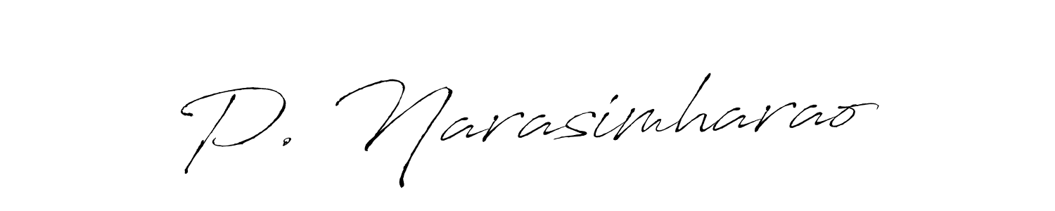 Antro_Vectra is a professional signature style that is perfect for those who want to add a touch of class to their signature. It is also a great choice for those who want to make their signature more unique. Get P. Narasimharao name to fancy signature for free. P. Narasimharao signature style 6 images and pictures png