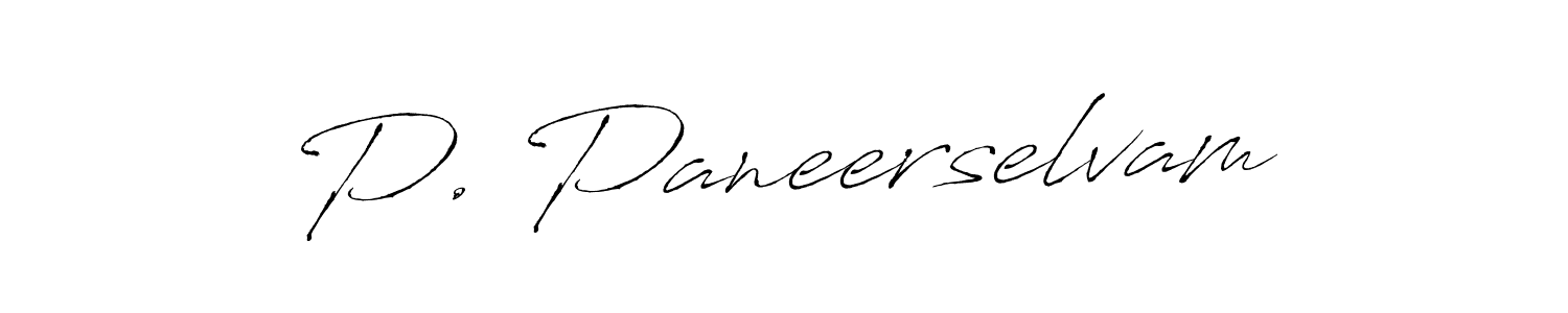 Make a beautiful signature design for name P. Paneerselvam. With this signature (Antro_Vectra) style, you can create a handwritten signature for free. P. Paneerselvam signature style 6 images and pictures png