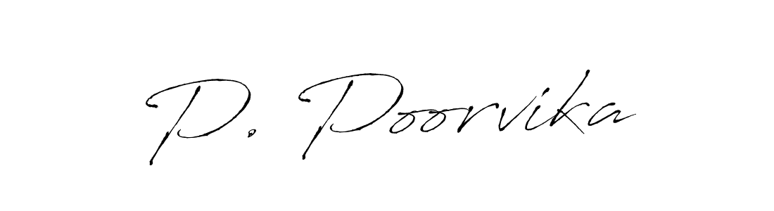 if you are searching for the best signature style for your name P. Poorvika. so please give up your signature search. here we have designed multiple signature styles  using Antro_Vectra. P. Poorvika signature style 6 images and pictures png