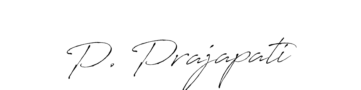 How to make P. Prajapati signature? Antro_Vectra is a professional autograph style. Create handwritten signature for P. Prajapati name. P. Prajapati signature style 6 images and pictures png