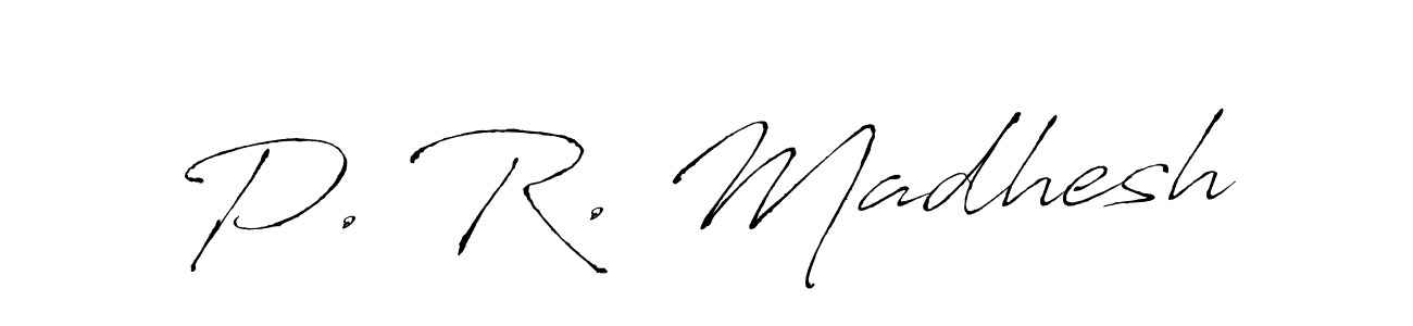 How to make P. R. Madhesh signature? Antro_Vectra is a professional autograph style. Create handwritten signature for P. R. Madhesh name. P. R. Madhesh signature style 6 images and pictures png