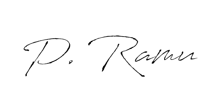 if you are searching for the best signature style for your name P. Ramu. so please give up your signature search. here we have designed multiple signature styles  using Antro_Vectra. P. Ramu signature style 6 images and pictures png