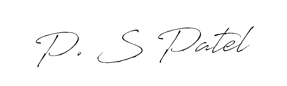 Make a beautiful signature design for name P. S Patel. With this signature (Antro_Vectra) style, you can create a handwritten signature for free. P. S Patel signature style 6 images and pictures png
