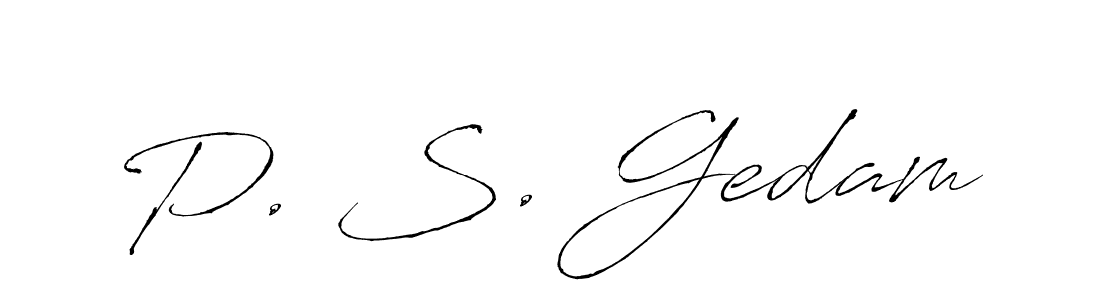 if you are searching for the best signature style for your name P. S. Gedam. so please give up your signature search. here we have designed multiple signature styles  using Antro_Vectra. P. S. Gedam signature style 6 images and pictures png