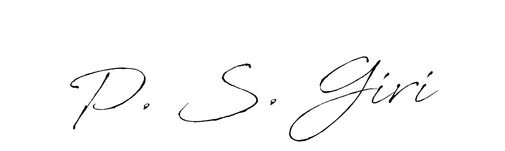 P. S. Giri stylish signature style. Best Handwritten Sign (Antro_Vectra) for my name. Handwritten Signature Collection Ideas for my name P. S. Giri. P. S. Giri signature style 6 images and pictures png