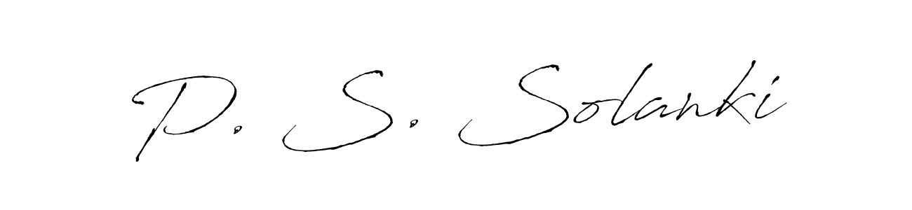 P. S. Solanki stylish signature style. Best Handwritten Sign (Antro_Vectra) for my name. Handwritten Signature Collection Ideas for my name P. S. Solanki. P. S. Solanki signature style 6 images and pictures png