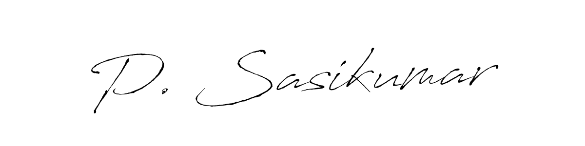 Use a signature maker to create a handwritten signature online. With this signature software, you can design (Antro_Vectra) your own signature for name P. Sasikumar. P. Sasikumar signature style 6 images and pictures png