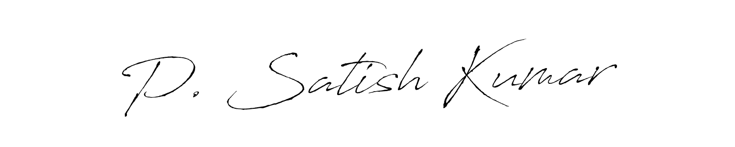 This is the best signature style for the P. Satish Kumar name. Also you like these signature font (Antro_Vectra). Mix name signature. P. Satish Kumar signature style 6 images and pictures png