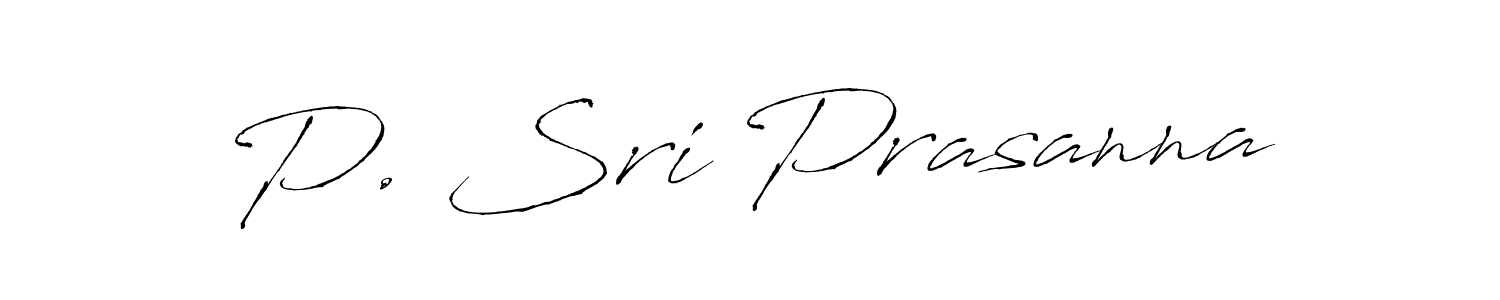 Design your own signature with our free online signature maker. With this signature software, you can create a handwritten (Antro_Vectra) signature for name P. Sri Prasanna. P. Sri Prasanna signature style 6 images and pictures png