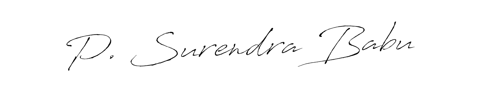 This is the best signature style for the P. Surendra Babu name. Also you like these signature font (Antro_Vectra). Mix name signature. P. Surendra Babu signature style 6 images and pictures png