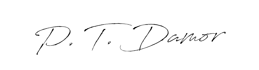 Also we have P. T. Damor name is the best signature style. Create professional handwritten signature collection using Antro_Vectra autograph style. P. T. Damor signature style 6 images and pictures png