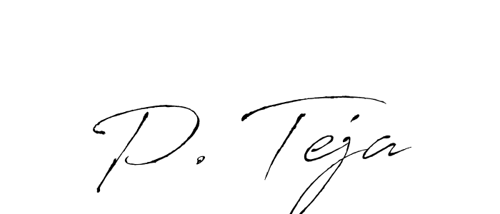 Similarly Antro_Vectra is the best handwritten signature design. Signature creator online .You can use it as an online autograph creator for name P. Teja. P. Teja signature style 6 images and pictures png