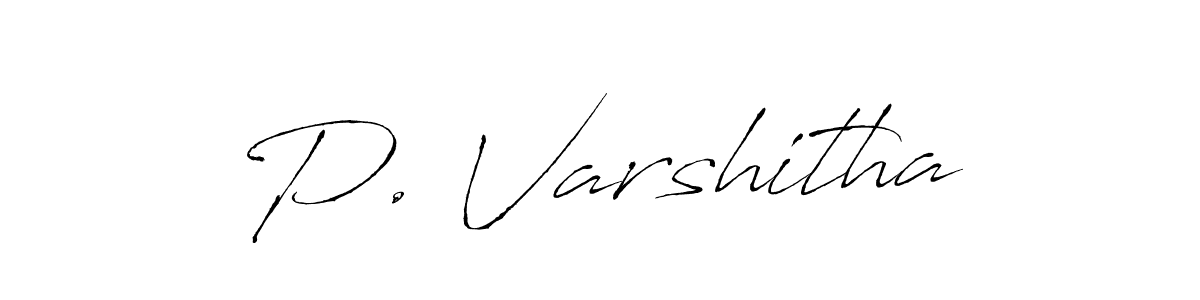 This is the best signature style for the P. Varshitha name. Also you like these signature font (Antro_Vectra). Mix name signature. P. Varshitha signature style 6 images and pictures png