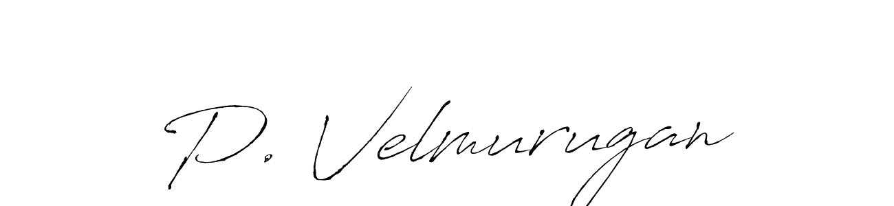 Make a beautiful signature design for name P. Velmurugan. With this signature (Antro_Vectra) style, you can create a handwritten signature for free. P. Velmurugan signature style 6 images and pictures png