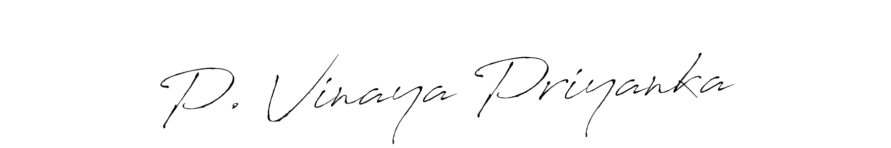 How to make P. Vinaya Priyanka signature? Antro_Vectra is a professional autograph style. Create handwritten signature for P. Vinaya Priyanka name. P. Vinaya Priyanka signature style 6 images and pictures png