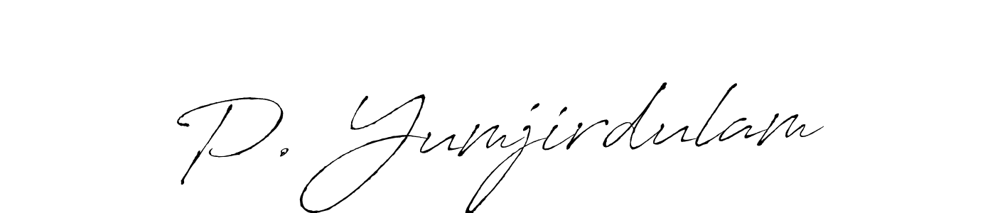 Use a signature maker to create a handwritten signature online. With this signature software, you can design (Antro_Vectra) your own signature for name P. Yumjirdulam. P. Yumjirdulam signature style 6 images and pictures png