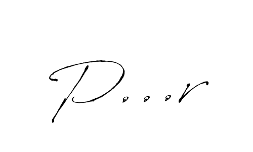 Design your own signature with our free online signature maker. With this signature software, you can create a handwritten (Antro_Vectra) signature for name P...r. P...r signature style 6 images and pictures png