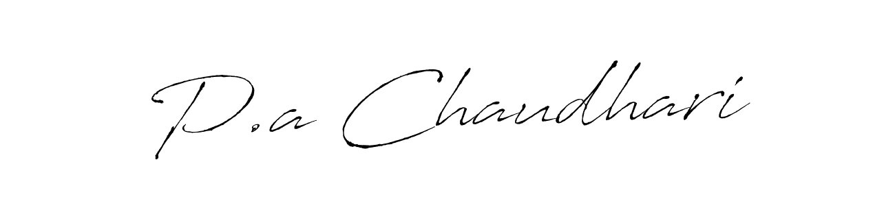 P.a Chaudhari stylish signature style. Best Handwritten Sign (Antro_Vectra) for my name. Handwritten Signature Collection Ideas for my name P.a Chaudhari. P.a Chaudhari signature style 6 images and pictures png