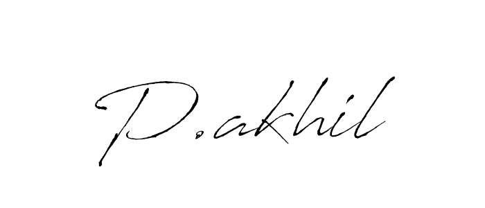 How to Draw P.akhil signature style? Antro_Vectra is a latest design signature styles for name P.akhil. P.akhil signature style 6 images and pictures png